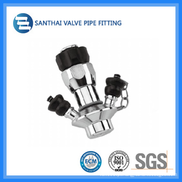 Aço Inoxidável Aspetic Sanitária Ss304 Ss316L Sample Cock Valve